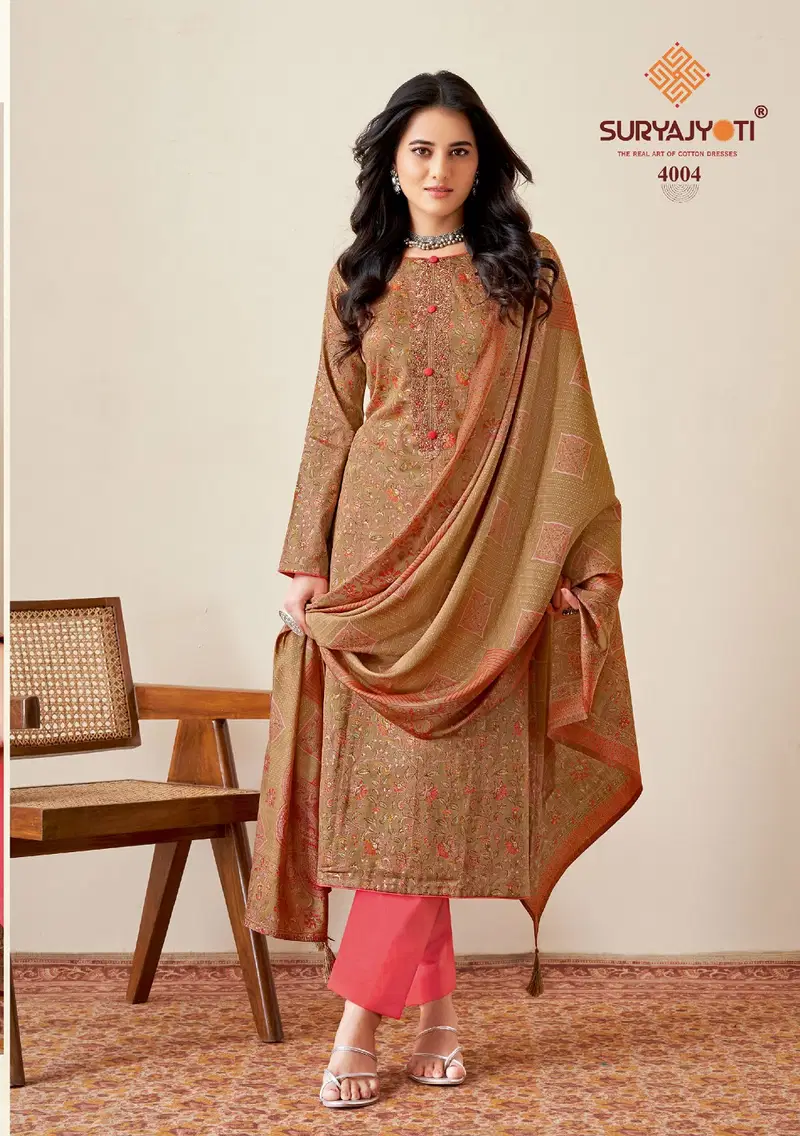 Kalki Vol 4 By Suryajyoti Jam Satin Dress Material Catalog
